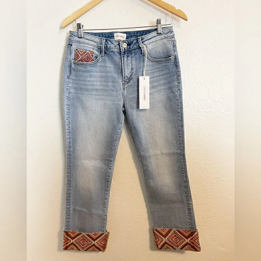 Driftwood jeans Colette Diamond Daze cuffed Jeans. NWT. 28 - Picture 4 of 10